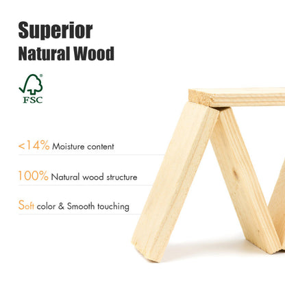 Freestanding Wood Bench with 3-Tier Storage Shelves