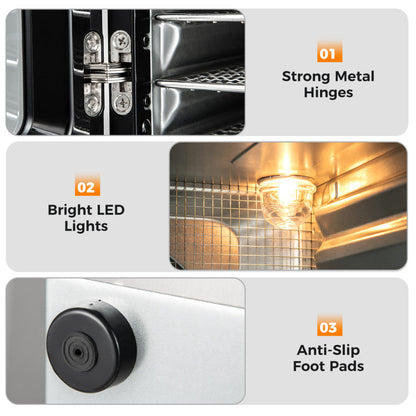 7 Stainless Steel Trays Dryer with 1-24H Timer and 30-75℃ Temperature