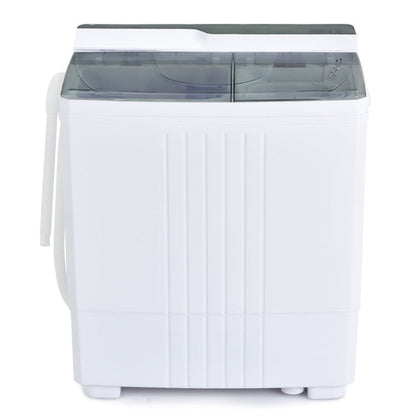 Twin Tub Portable Washing Machine with Timer Control and Drain Pump for Apartment