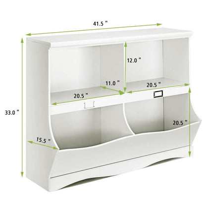 Kids Storage Unit Baby Toy Organizer Children Bookshelf Bookcase