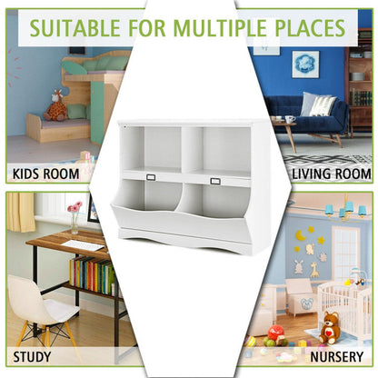 Kids Storage Unit Baby Toy Organizer Children Bookshelf Bookcase