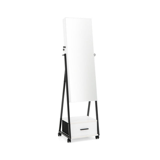 Jewelry Cabinet with Full-Length Mirror