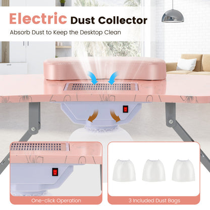Manicure Nail Table with Bendable USB-plug LED Table Lamp