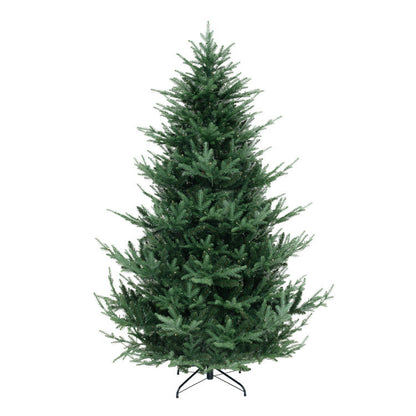 6/7/8 Feet Pre-Lit Artificial Christmas Tree with Warm White LED Lights and Branch Tips