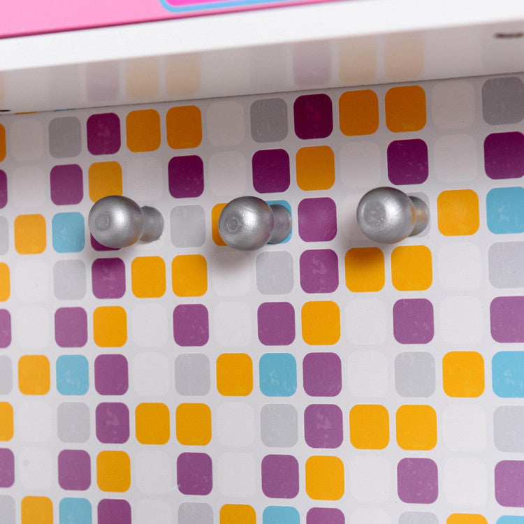 Kid's Wooden Pretend Cooking Play Kitchen Set