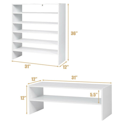 3-in-1 Wood Shoe Rack Ideal for Entryway and Hallway
