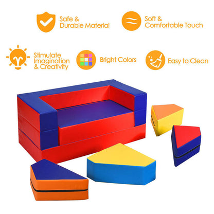 8-Piece 4-in-1 Kids Climb and Crawl Foam Playset