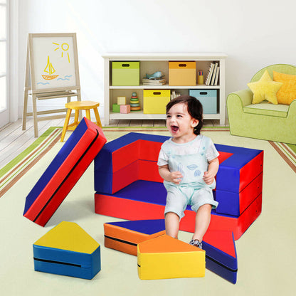 8-Piece 4-in-1 Kids Climb and Crawl Foam Playset