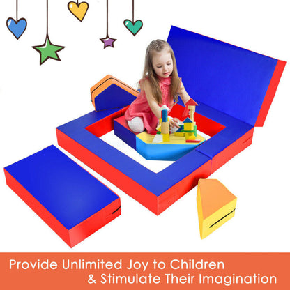 8-Piece 4-in-1 Kids Climb and Crawl Foam Playset