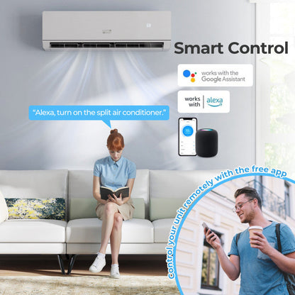 SEERXtreme Series 24000 BTU 25 SEER2 208-230V Mini Split Heat Pump Heating at -13°F WiFi Enabled