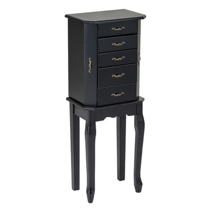 Standing Jewelry Box with 4 Drawers and 2 Side Doors