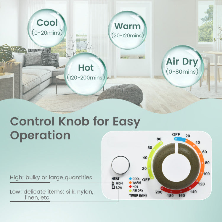 Electric Laundry Dryer and Full-Automatic Washing Machine Combo
