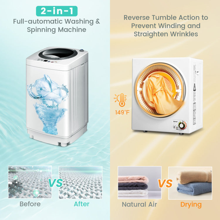 Electric Laundry Dryer and Full-Automatic Washing Machine Combo