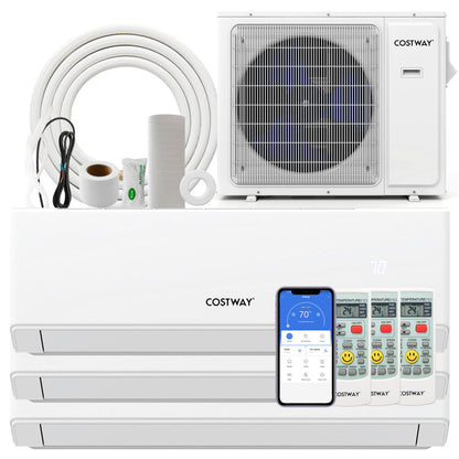 UltrEco Series 24000 BTU 3 Zone 23 SEER2 Mini Split Air Conditioner Wifi Enabled with Heat Pump