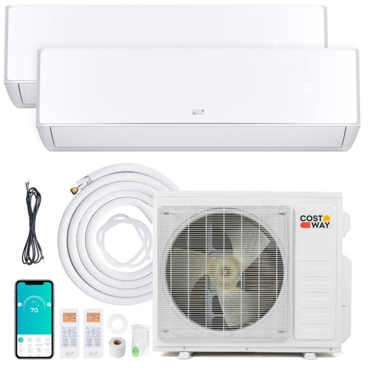 X-Pro 27000 BTU 2 Zone 24 SEER2 Mini Split AC with Heat Pump