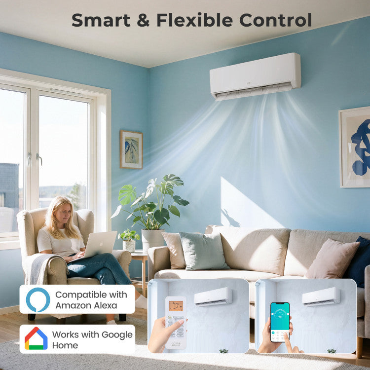 X-Pro 27000 BTU 2 Zone 24 SEER2 Mini Split AC with Heat Pump