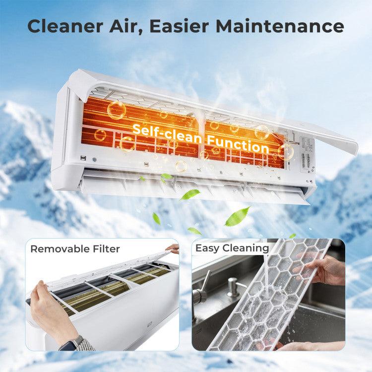 X-Pro 27000 BTU 2 Zone 24 SEER2 Mini Split AC with Heat Pump