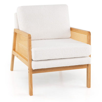 3-Globe Floor Lamp and Mid Century Modern Accent Chair