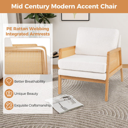 3-Globe Floor Lamp and Mid Century Modern Accent Chair